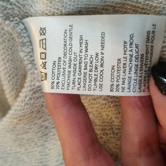 Silence + Noise Small light Grey sweatshirt with Dome silver studded - Picture 3 of 8